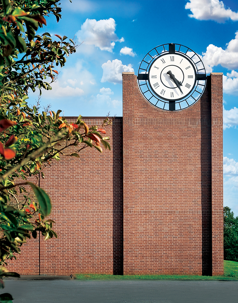 Clock tower in Mauldin, SC which was moved from the original building in Rockford, IL