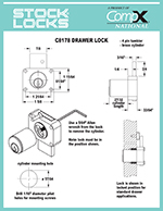 BHMA Certified Grade 2 – Pin tumbler drawer lock, 7/8″ – C8178 thumbnail image