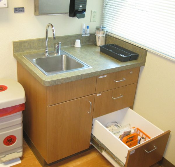 StealthLock installed in a healthcare facility drawer