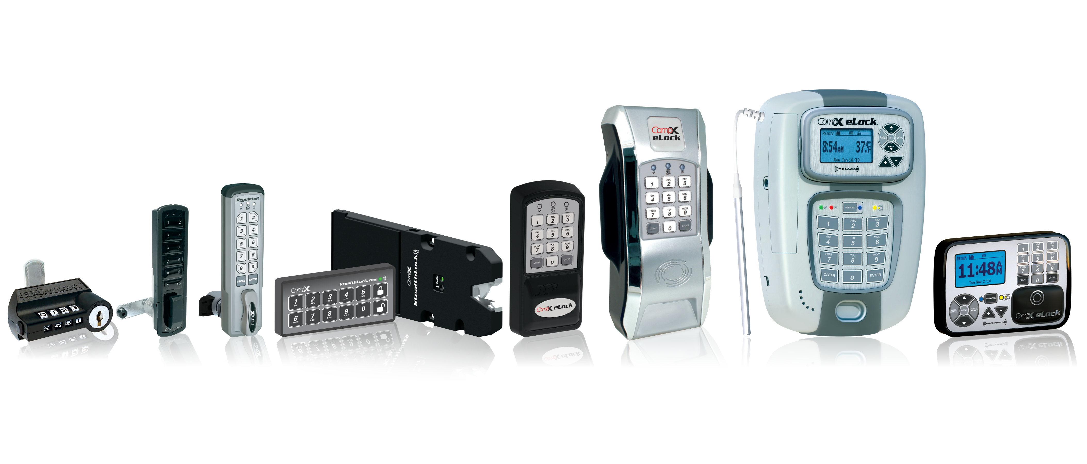 lineup of keyless locks from CompX Security Products
