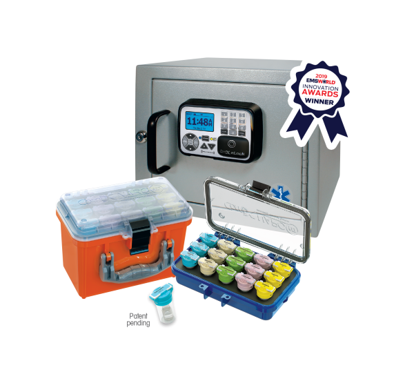 NARC iD and all components: NARC Box with CompX eLock installed, both sizes of totes, capsules and vials
